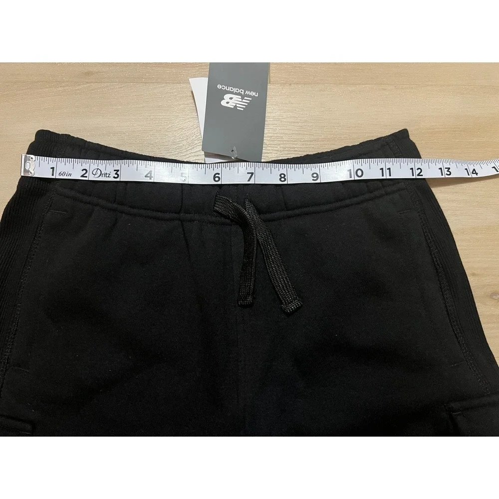 New‎ Balance Boys Black Cargo Shorts M 10/12 Elastic Waist Joggers